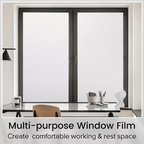 Frosted Privacy Window Film – Decorative Matte Glass Sticker Easy to Apply & Stylish for Home & Office
