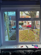 Silver Blue Reflective Window Film – One Way Mirror Privacy Tint UV Blocking Heat Control Static Cling for Home & Office