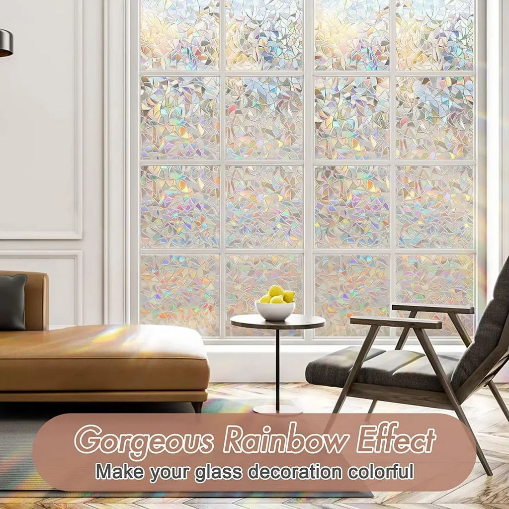 Frosted Privacy Window Film – Decorative Matte Glass Sticker Easy to Apply & Stylish for Home & Office
