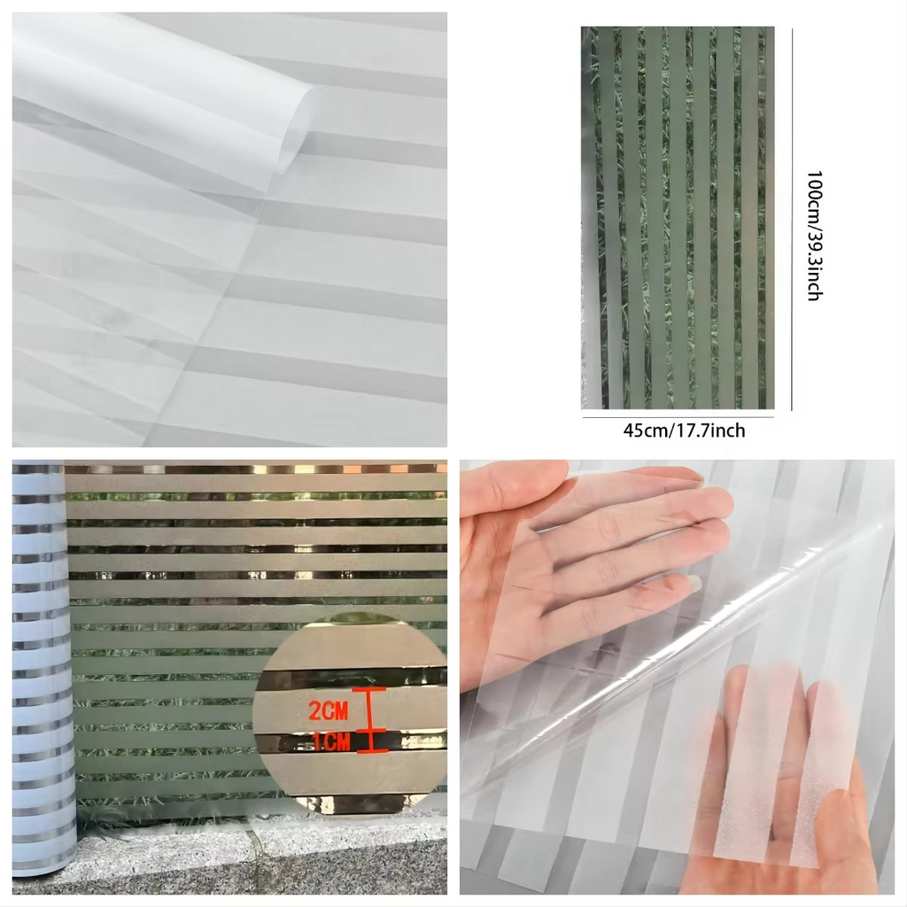 Frosted Privacy Window Film – Decorative Matte Glass Sticker Easy to Apply & Stylish for Home & Office